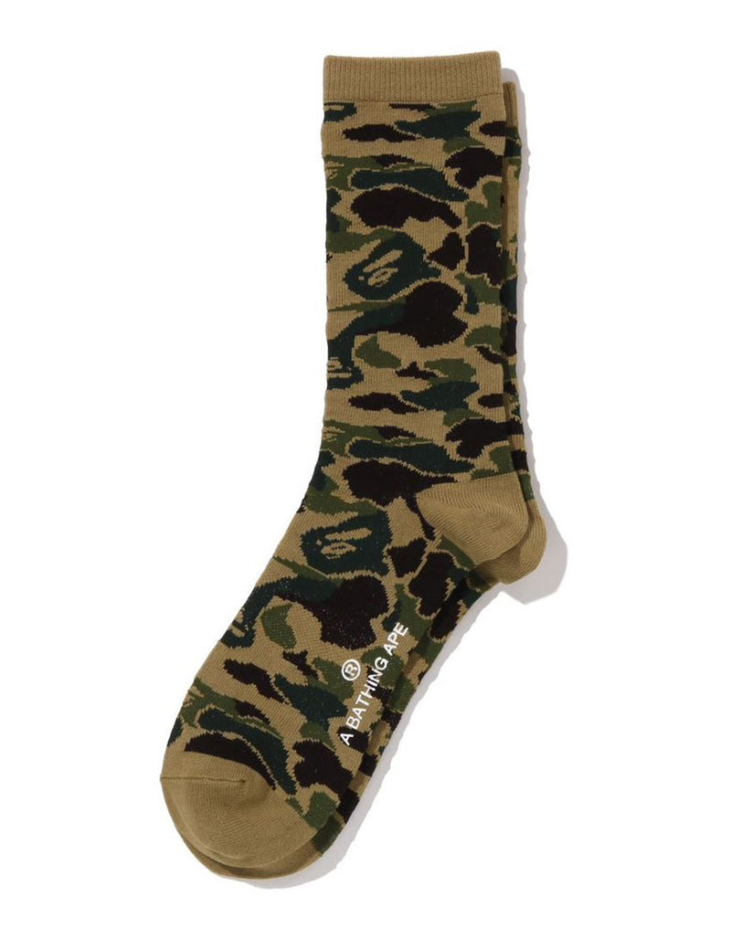 A BATHING APE ABC CAMO JACQUARD SOCKS