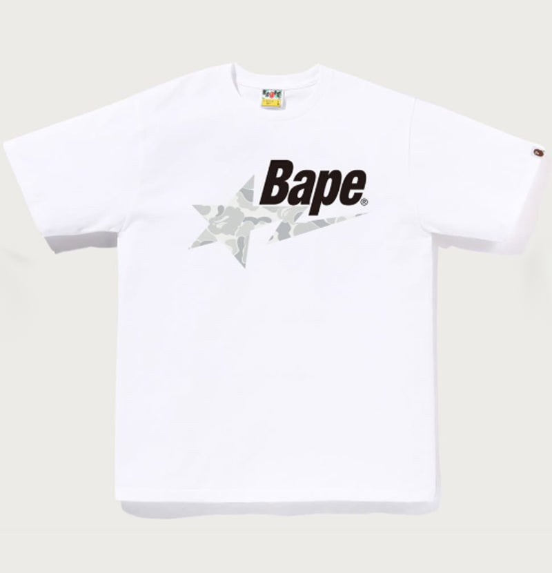 A BATHING APE BAPE STORE HARAJUKU CAMO BAPE STA LOGO TEE