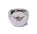 A BATHING APE LINE CAMO DEBOSSED BAPE STA SIGNET RING