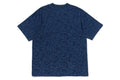 A BATHING APE INDIGO DYED CLOUD CAMO COLLEGE RELAXED FIT TEE