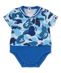 A BATHING APE BAPE KIDS ABC CAMO BABY MILO SAILOR COLLAR LAYERED BODYSUIT