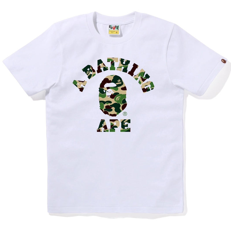 A BATHING APE Ladies' ABC CAMO COLLEGE TEE