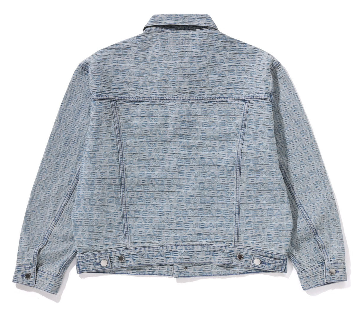 A BATHING APE LUX SPORT PATTERN JACQUARD 13OZ DENIM TRUCKER