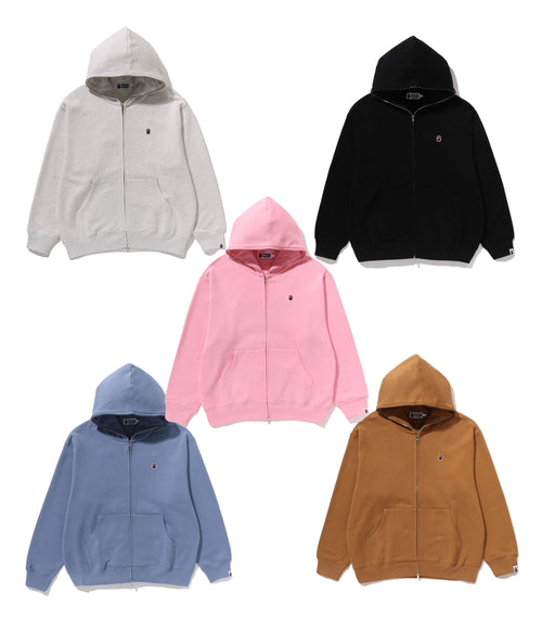 A BATHING APE ONE POINT FULL ZIP HOODIE