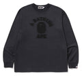 A BATHING APE GARMENT DYE COLLEGE RELAXED FIT L/S TEE