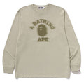 A BATHING APE GARMENT DYE COLLEGE RELAXED FIT L/S TEE