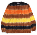 A BATHING APE DRIP STRIPE RELAXED FIT L/S TEE