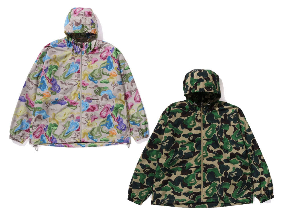 A BATHING APE BAPE ART CAMO LIGHTWEIGHT HOODIE JACKET