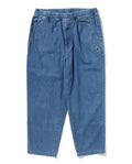 A BATHING APE ONE POINT 1 PLEAT ELASTICATED DENIM PANTS