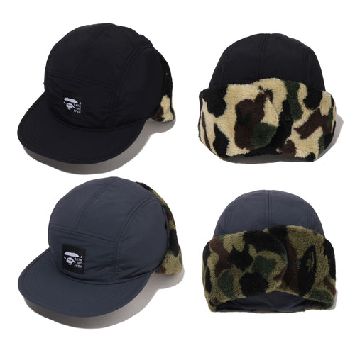 A BATHING APE 1ST CAMO PUFFY FLIGHT CAP
