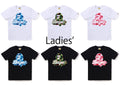 A BATHING APE Ladies' ABC CAMO APE HEAD BAPE TEE
