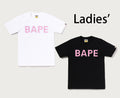 A BATHING APE Ladies' CRYSTAL STONE BAPE LOGO TEE