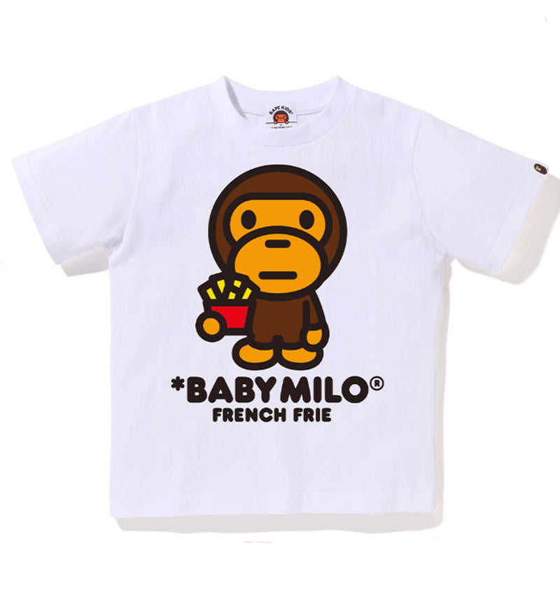 A BATHING APE BAPE KIDS BABY MILO FRENCH FRIES TEE