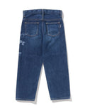 A BATHING APE BAPE KIDS BAPE MULTI GRAPHICS 10 OZ DENIM PANTS - happyjagabee store