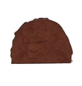 A BATHING APE APE HEAD SUEDE EMBOSSED POUCH