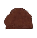 A BATHING APE APE HEAD SUEDE EMBOSSED POUCH