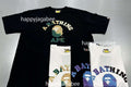 A BATHING APE TIE DYE COLLEGE TEE