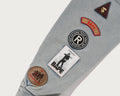 A BATHING APE Ladies' MULTI LOGO DENIM BOXY CROPPEDJACKET
