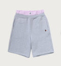 A BATHING APE Ladies' ONE POINT CHECK BOXER LAYERED SWEAT JORTS