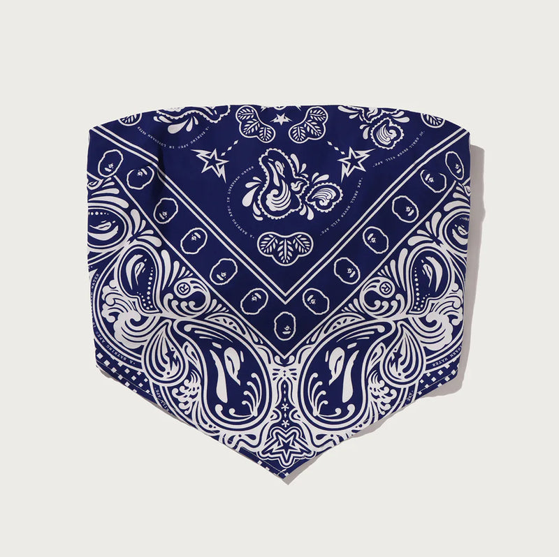A BATHING APE Ladies' PAISLEY PATTERN BANDANA SCARF TOP