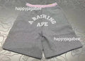 A BATHING APE Ladies' ONE POINT CHECK BOXER LAYERED SWEAT JORTS