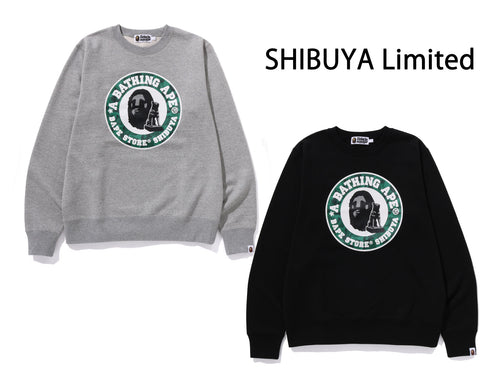 A BATHING APE BAPE STORE SHIBUYA CREWNECK SWEAT SHIRT SHIBUYA LIMITED