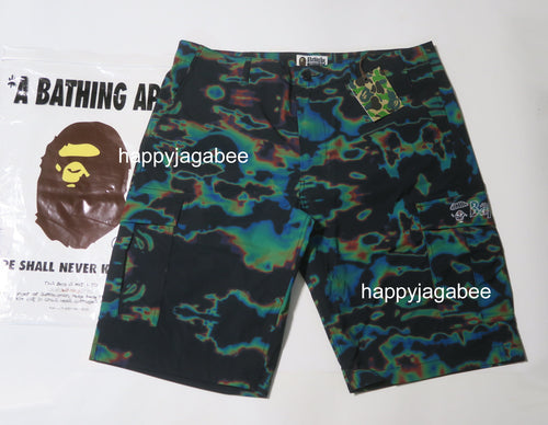 A BATHING APE BAPE THERMOGRAPHY CARGO SHORTS