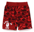 A BATHING APE COLOR CAMO CUTTING SWEAT SHORTS