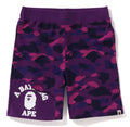 A BATHING APE COLOR CAMO CUTTING SWEAT SHORTS