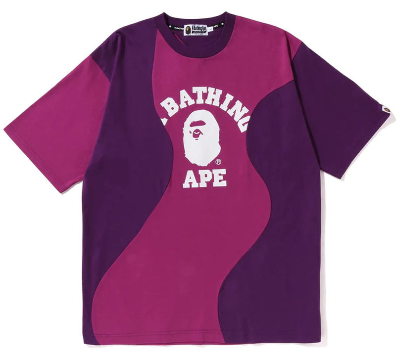A BATHING APE CUTTING COLLEGE RELAXED TEE