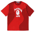 A BATHING APE CUTTING COLLEGE RELAXED TEE