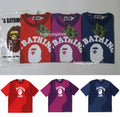 A BATHING APE CUTTING COLLEGE RELAXED TEE