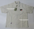 A BATHING APE BAPE STRIPE HALF-ZIP S/S SHIRT