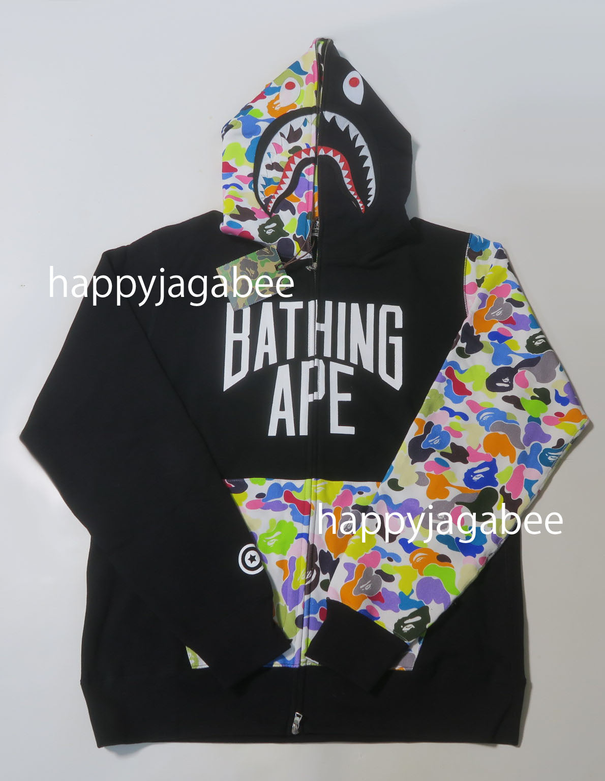 BAPE Shark T-shirt Multicamo x Black A Bathing Ape Size M