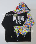 A BATHING APE MULTI CAMO NYC LOGO SHARK HOODIE
