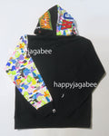 A BATHING APE MULTI CAMO NYC LOGO SHARK HOODIE
