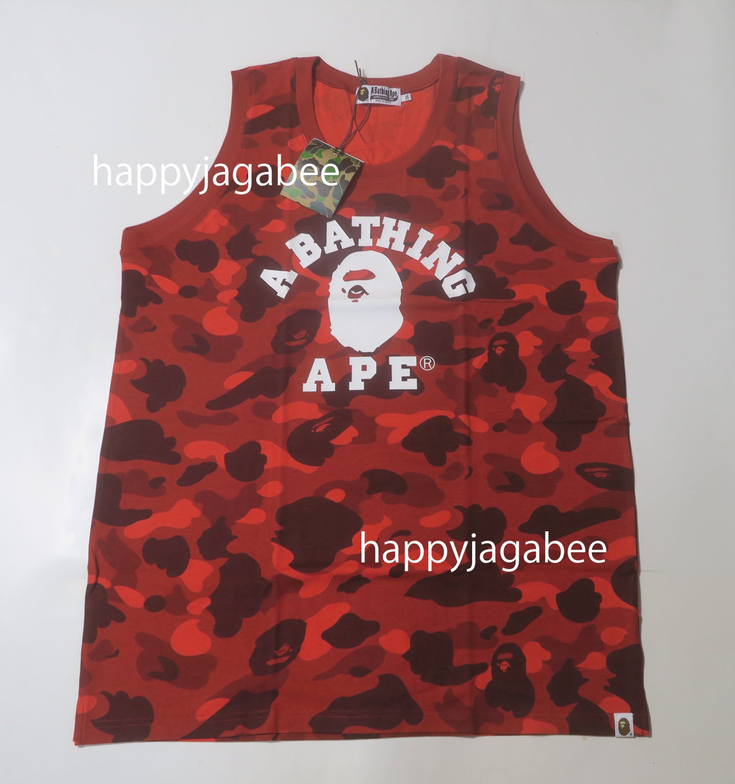BAPE Color Camo Tape Jersey Top Red