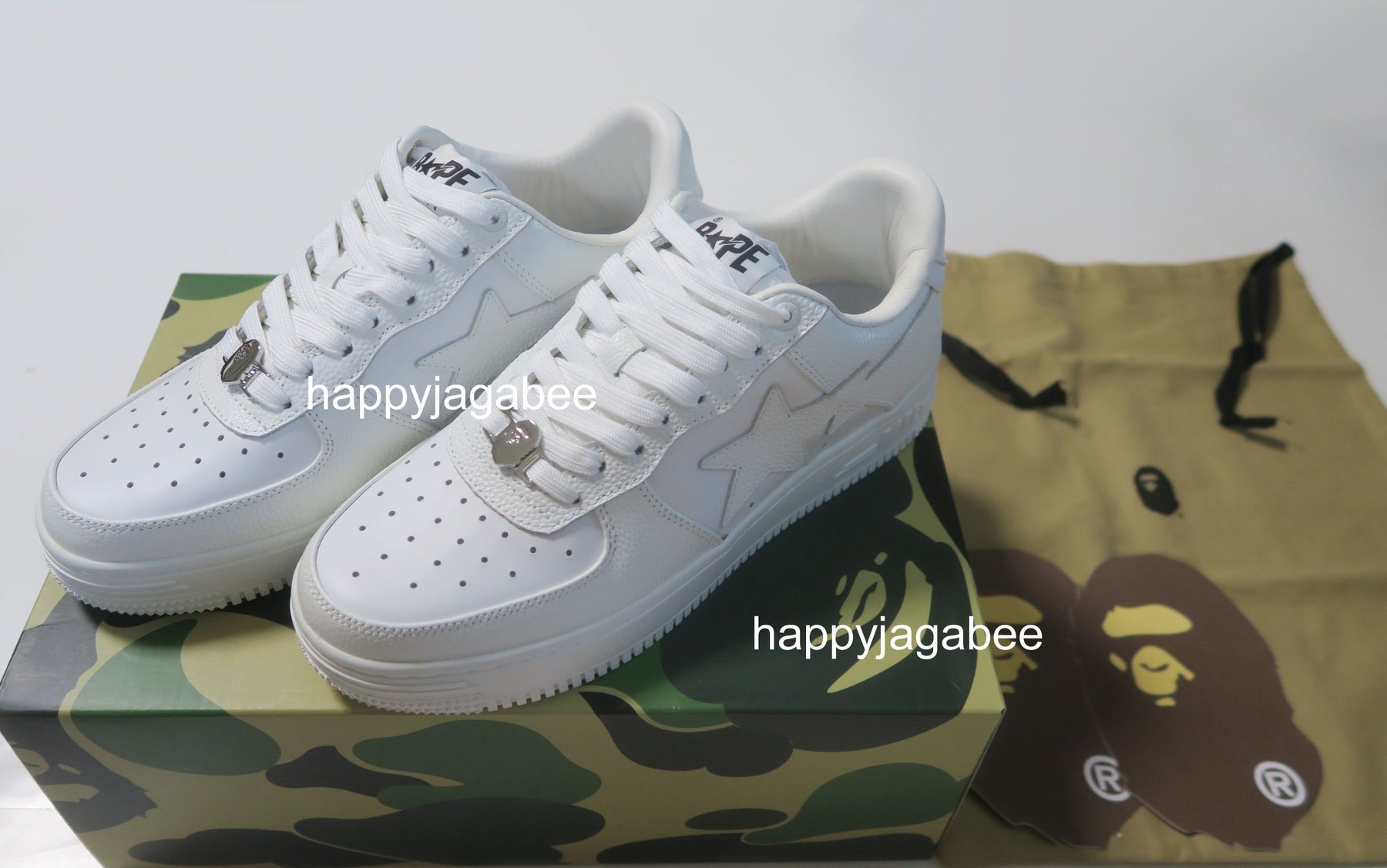 All white bapesta hotsell