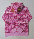 A BATHING APE Ladies' WOODLAND CAMO SHARK FULL ZIP HOODIE