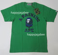 A BATHING APE GRAFFITI PATTERN COLLEGE TEE