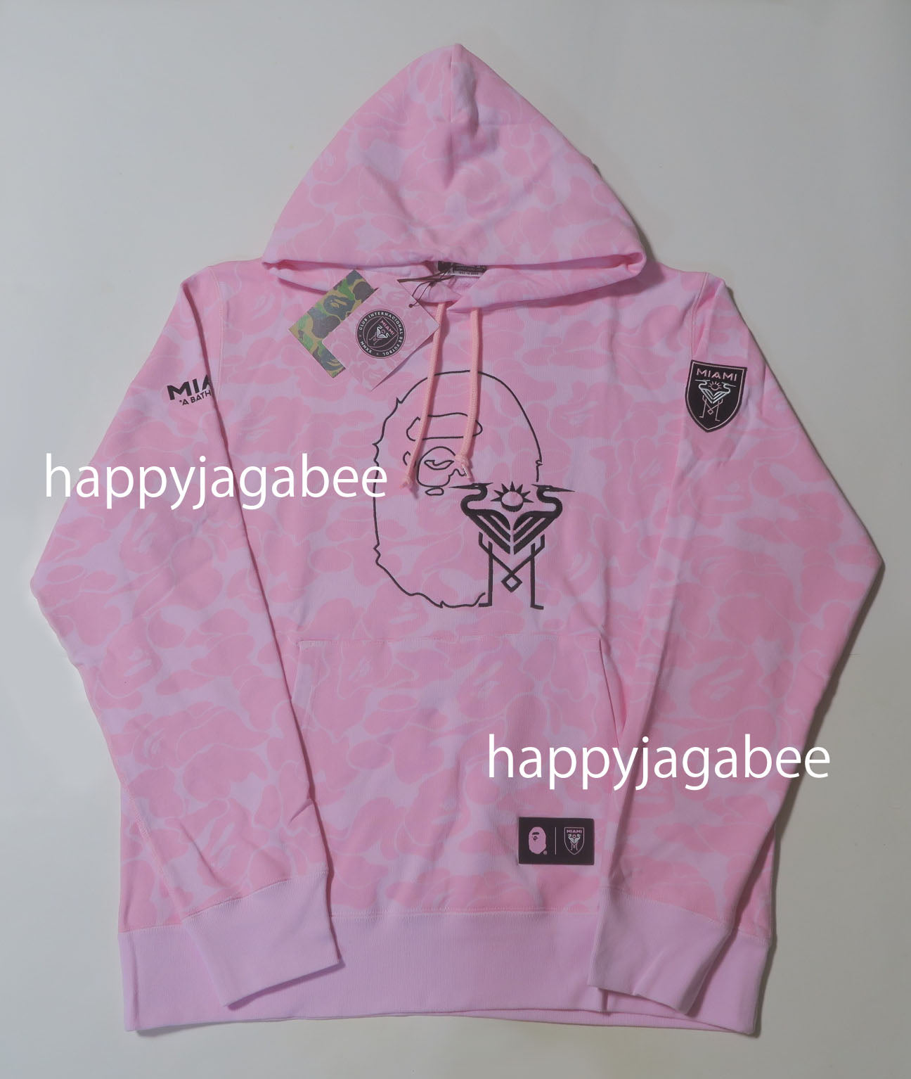 BAPE X INTER MIAMI PULLOVER HOODIE  S