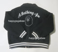 A BATHING APE Ladies' A BATHING APE MELTON VARSITY JACKET