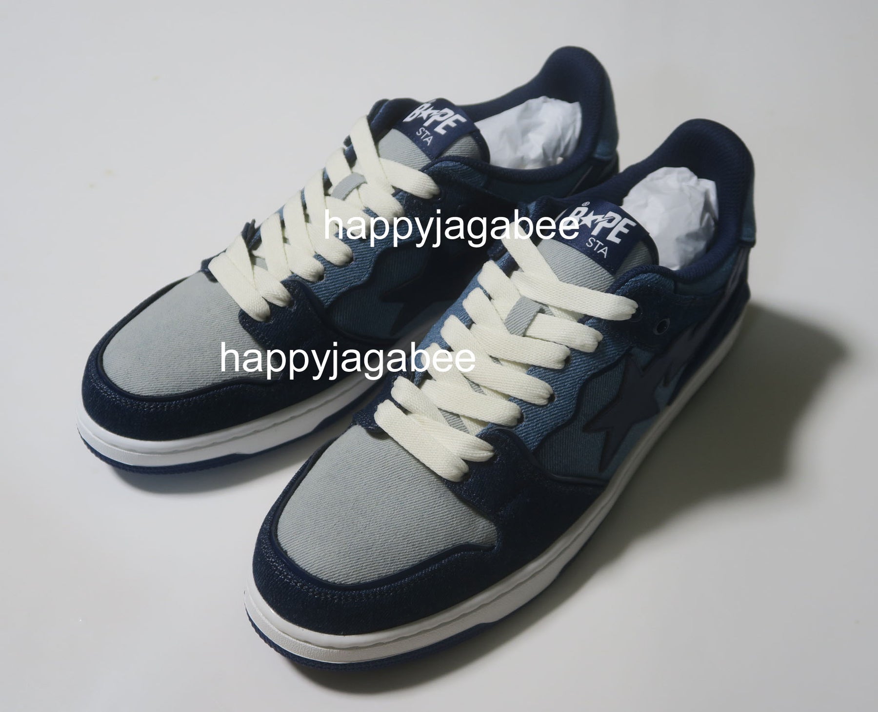 A BATHING APE BAPE SK8 STA DENIM ( Indigo ) – happyjagabee store