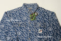 A BATHING APE DENIM MONOGRAM METAL ONE POINT BAPE DENIM JACKET