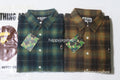 A BATHING APE APE HEAD ONE POINT FLANNEL CHECK SHIRT ( RELAXED FIT )