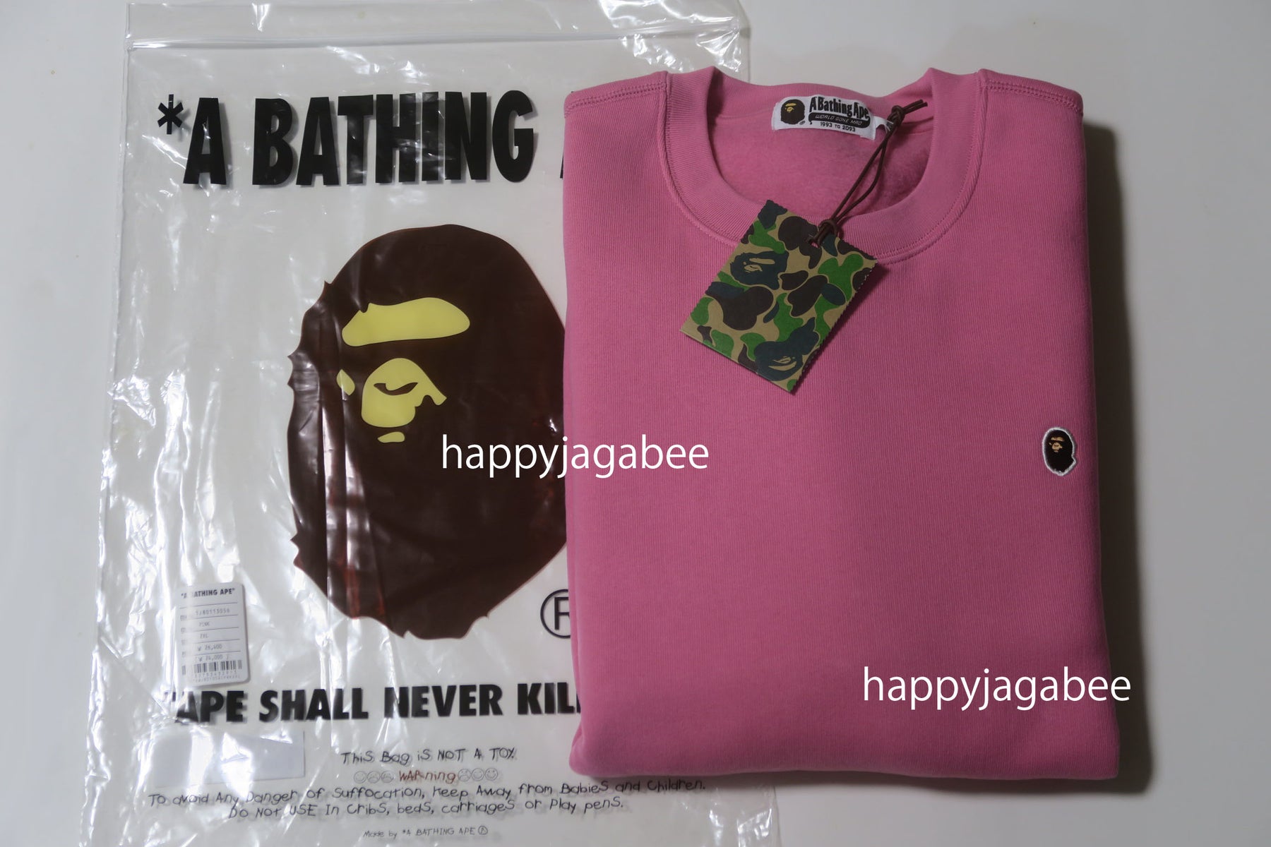 A BATHING APE APE HEAD ONE POINT CREWNECK