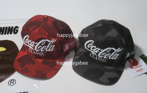 A BATHING APE BAPE x COCA-COLA COLOR CAMO SNAP BACK CAP