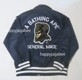 A BATHING APE GENERAL CORDUROY VARSITY JACKET