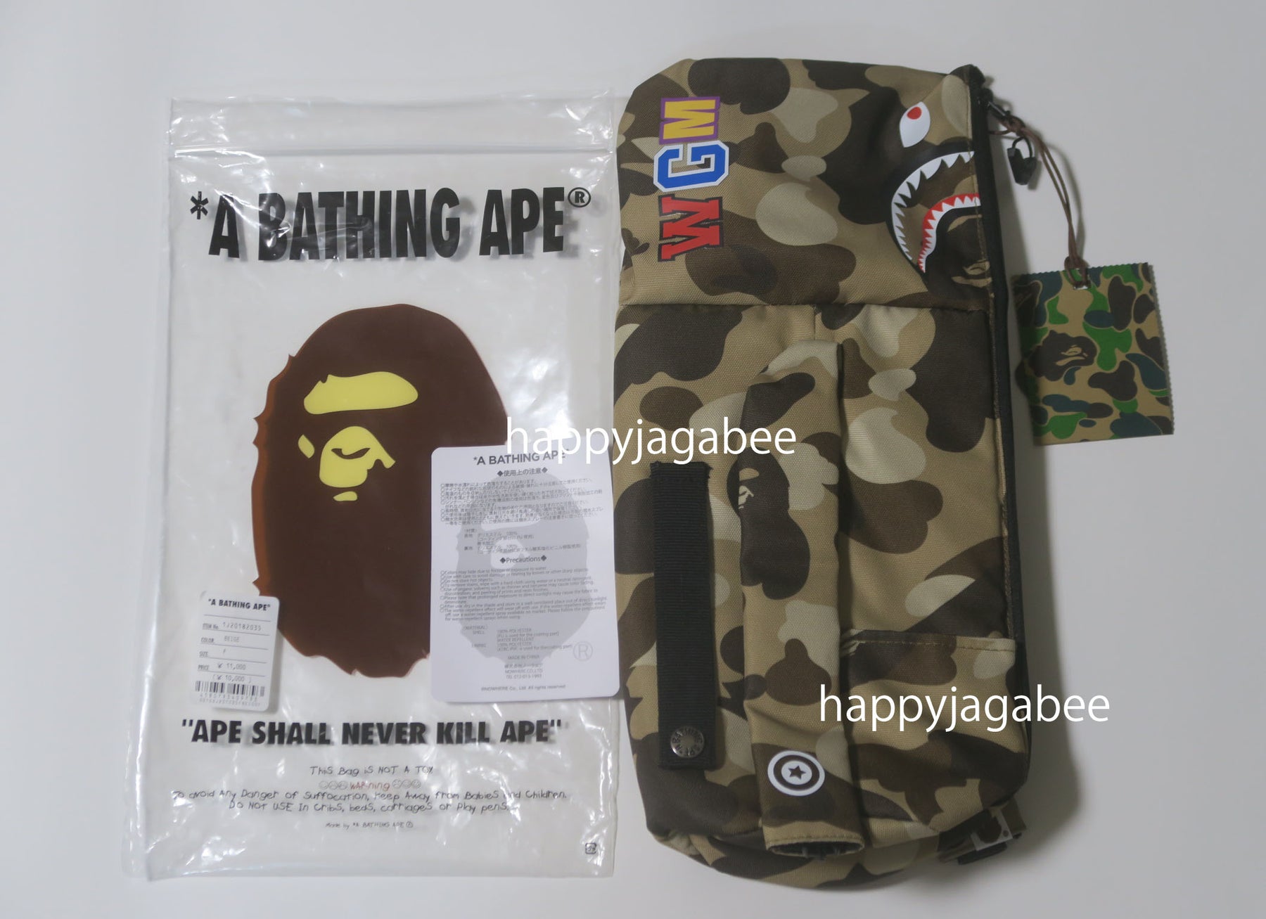 A BATHING APE BAPE CAMO SHARK HOODIE MULTI CASE happyjagabee store