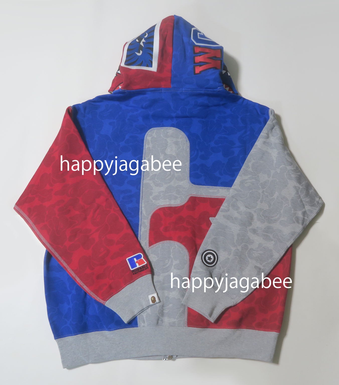 BAPE American Shark full zip hoodie Red A Bathing Ape Size S